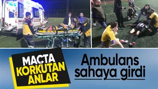 Hazırlık maçında rakibiyle çarpışan oyuncu hastaneye kaldıırldı