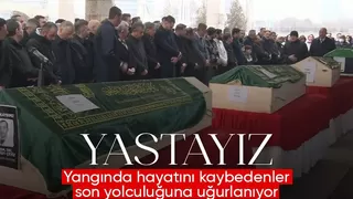 Bolu'daki yangında vefat eden Çetiz Ailesi, son yolculuğuna uğurlandı