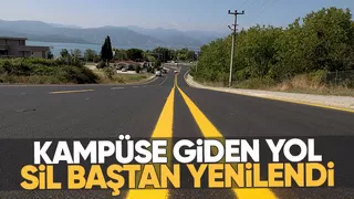 Büyükşehir kampüse giden o yolu yeniledi