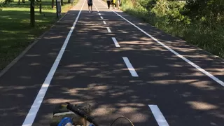 Büyükşehir’den bisiklet yollarında boyama çalışması