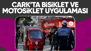 Çark Caddesi'nde bisiklet ve motosiklet denetimi