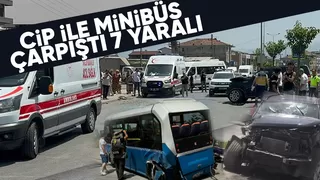 Cip ile yolcu minibüsü çarpıştı: 7 yaralı
