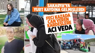 Feci kazada ölen iki kardeşe acı veda