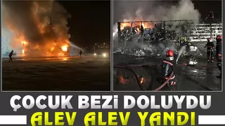 Irak'a götürülen çocuk bezleri alev alev yandı