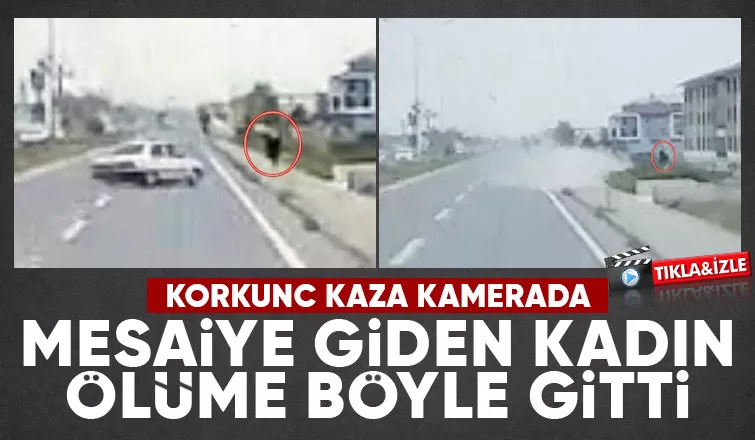 Karasu'da adliye çalışanı kadının öldüğü kaza kamerada