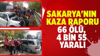 Sakarya'da 2022'de 66 kişi kazalara kurban gitti