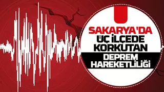Sakarya'da üç ilçede peş peşe depremler