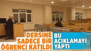 Sofuoğlu'nun dersine 1 öğrenci katıldı