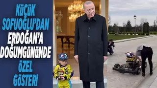 Sofuoğlu'nun oğlundan Erdoğan'a gösteri