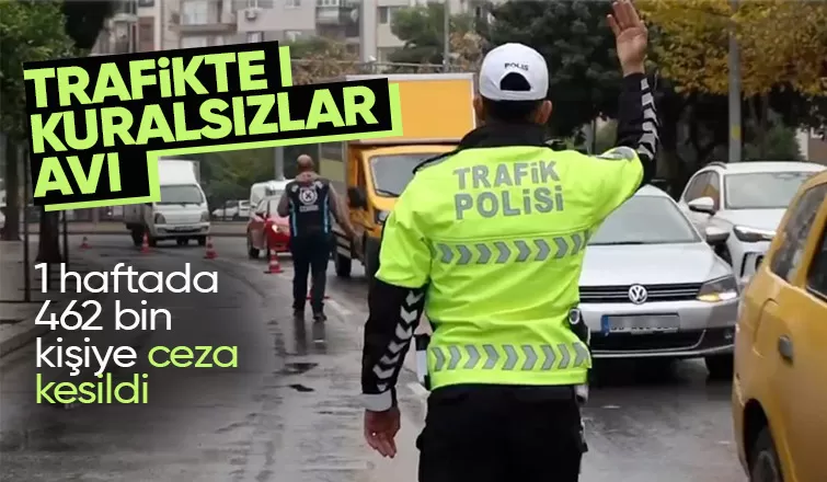 Trafikte 1 haftada 2 milyon 942 bin araç denetlendi