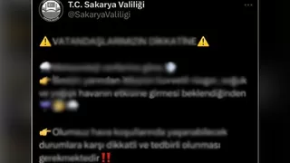 Valilikten kuvvetli fırtına ve sağanak yağış uyarısı